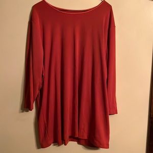 ✔️CJ Banks, Plus Size 3X, Burnt Orange Knit Top, EUC